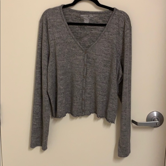 Tops - American Eagle cropped button from top